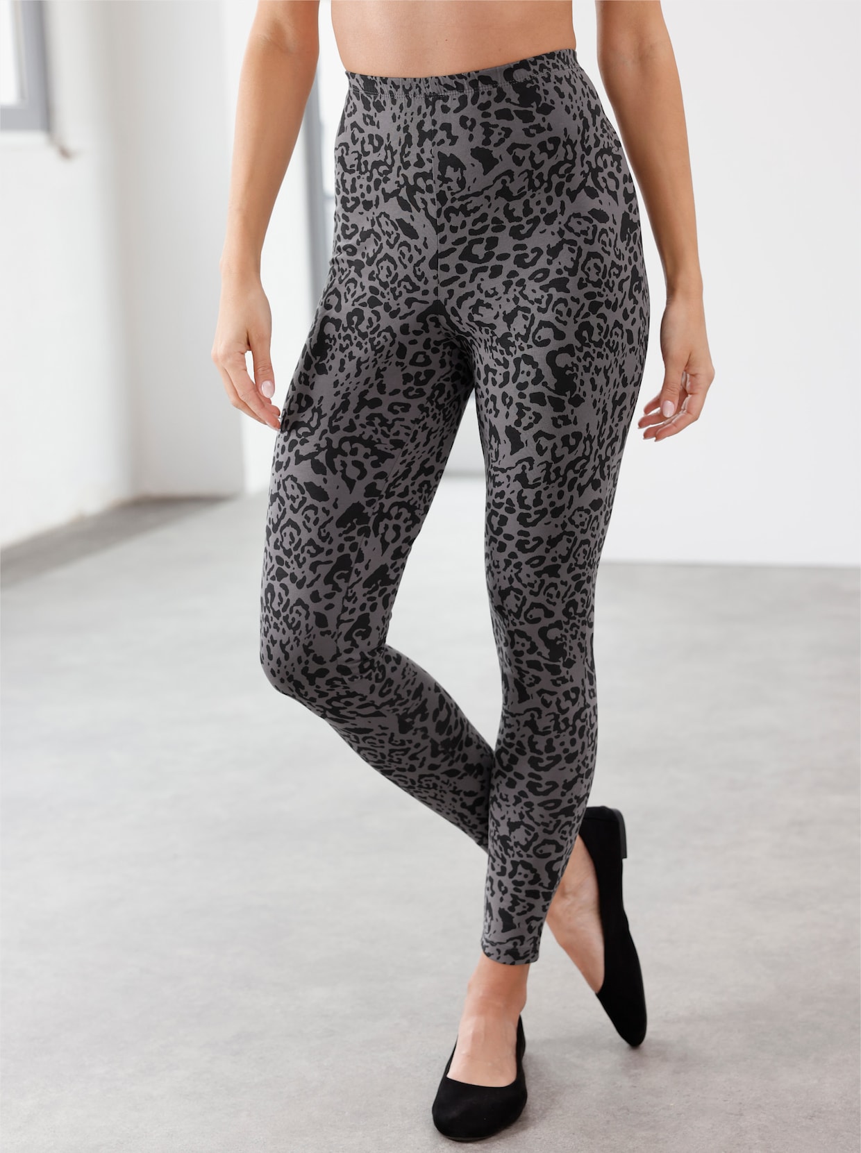 Leggings - anthrazit-bedruckt