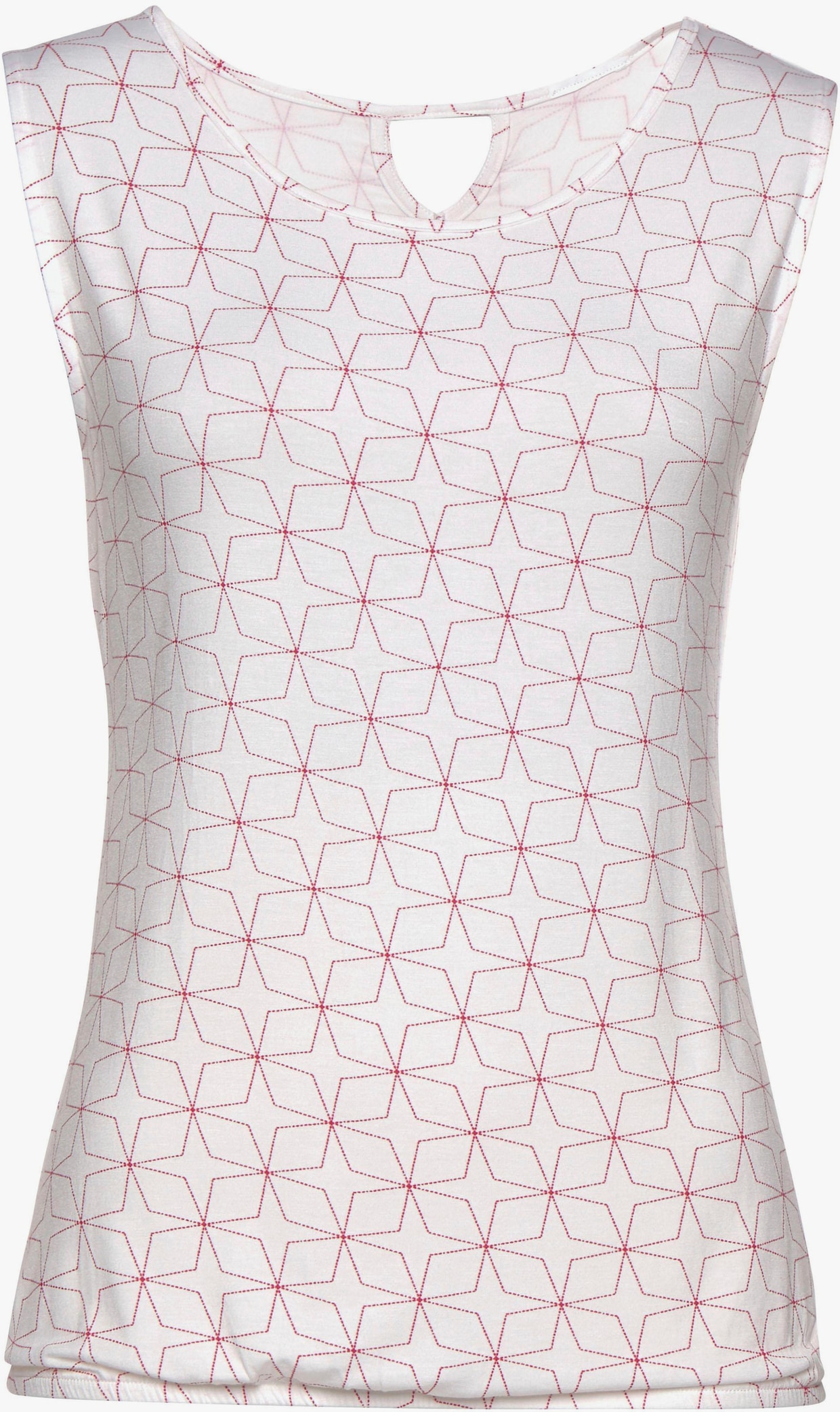 LASCANA Shirttop - pink, weiß