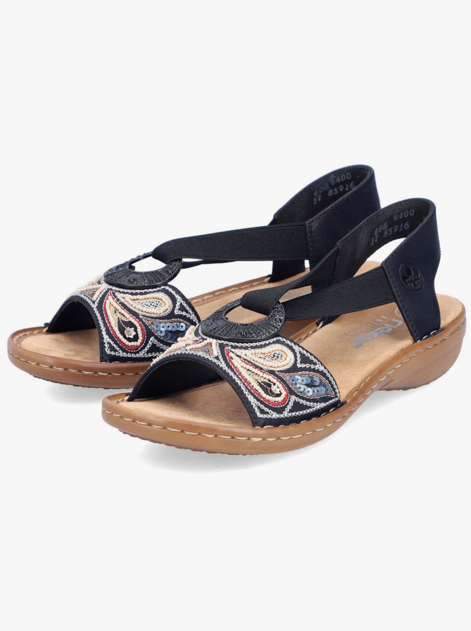 Rieker Sandalette aus Lederimitat, von Rieker - schwarz