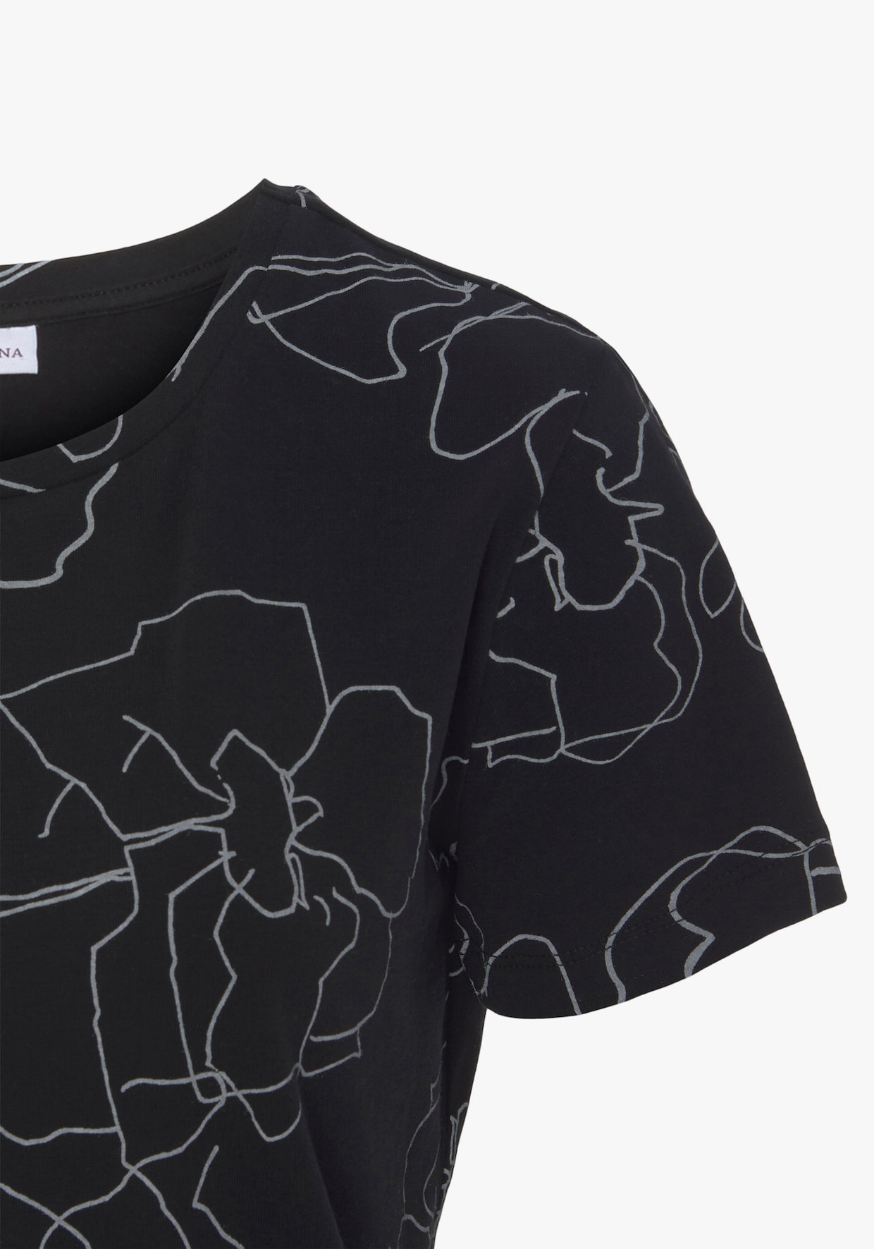 LASCANA T-shirt à manches courtes - noir