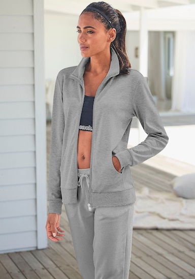 Bench. Loungewear Sweatjacke - hellgrau-melange