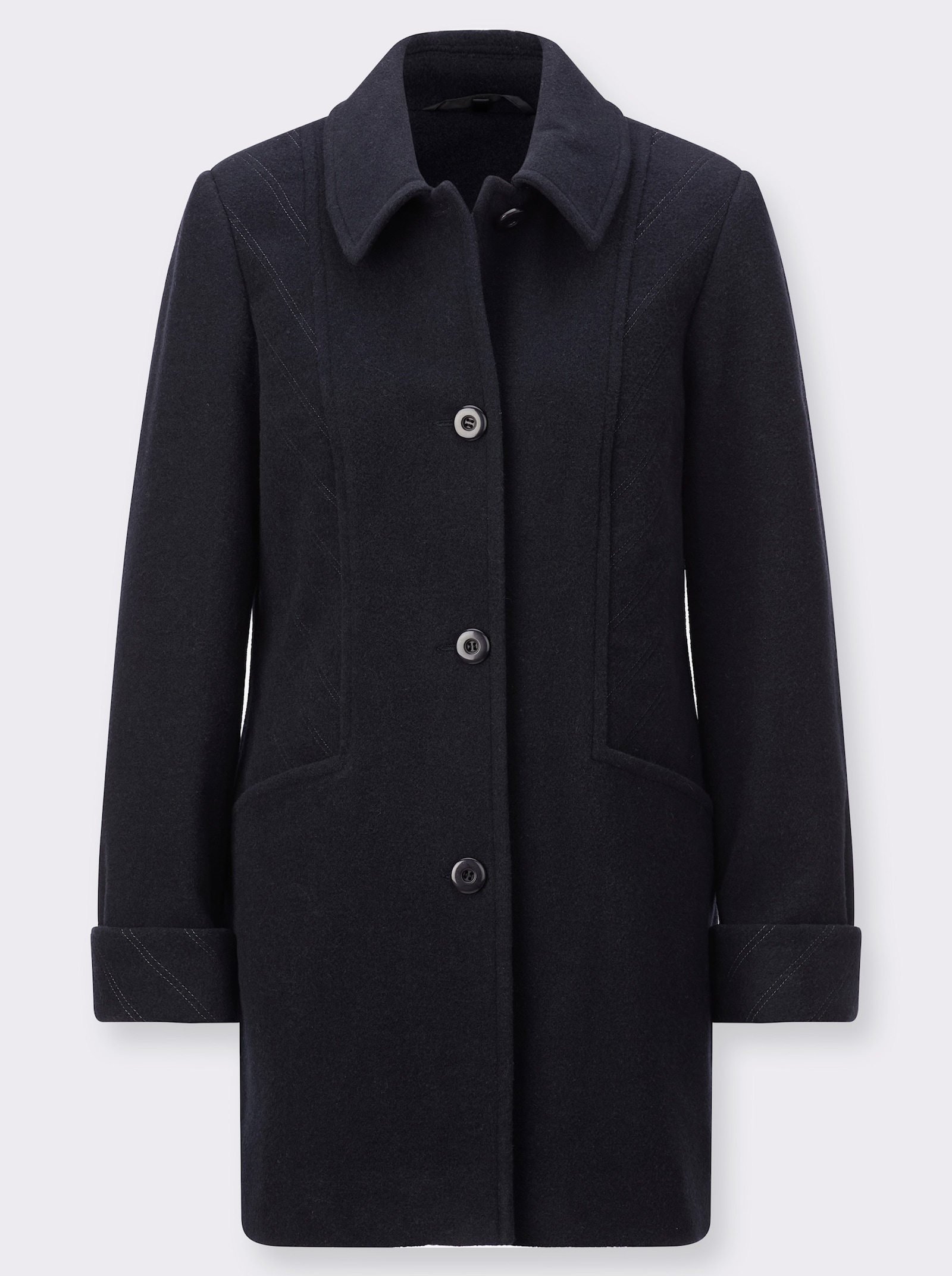 Jacke mit 10% Kaschmir - marine