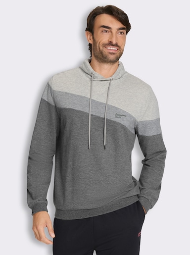 Catamaran Sports Sweatshirt mit weitenregulierbarem Kragen - anthrazit-hellgrau-meliert