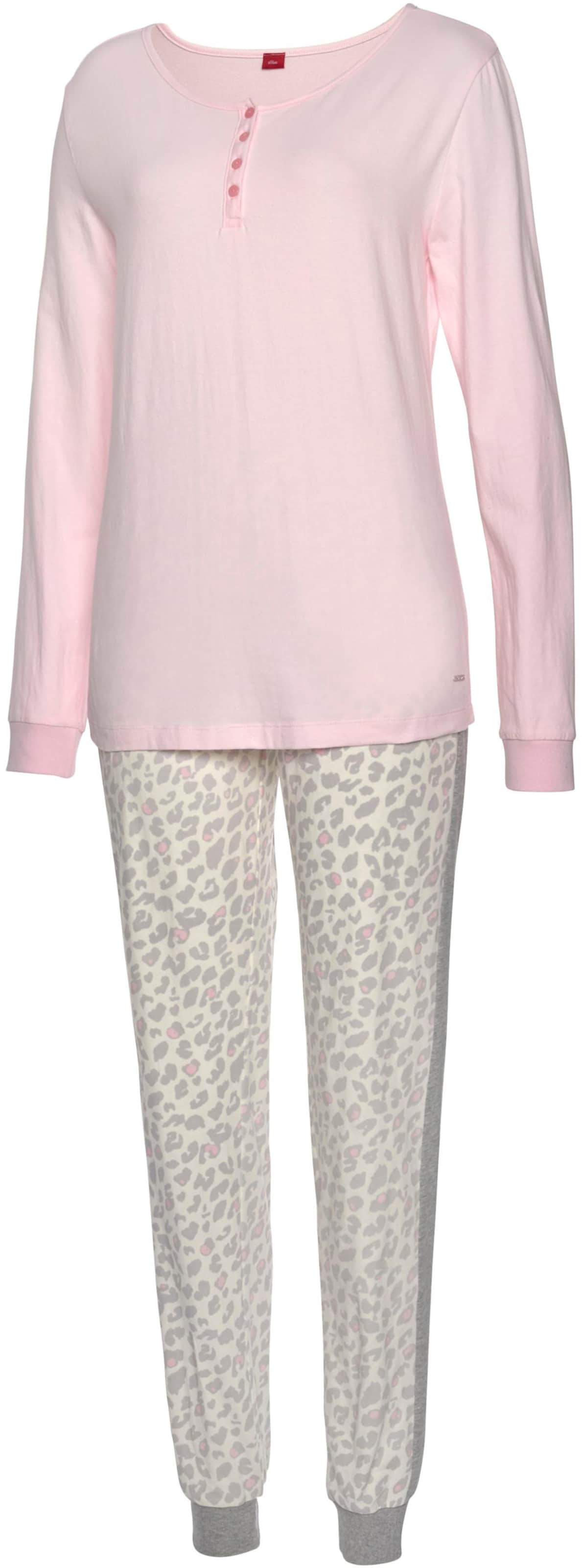 LS Run günstig Kaufen-Pyjama in rosa-leo von s.Oliver. Pyjama in rosa-leo von s.Oliver <![CDATA[Gestreiftes Pyjamaoberteil mit Rundhalsausschnitt. Pyjamahose mit Seitenstreifen und Tunnelzugband. Angenehme Baumwollmischqualität.]]>. 
