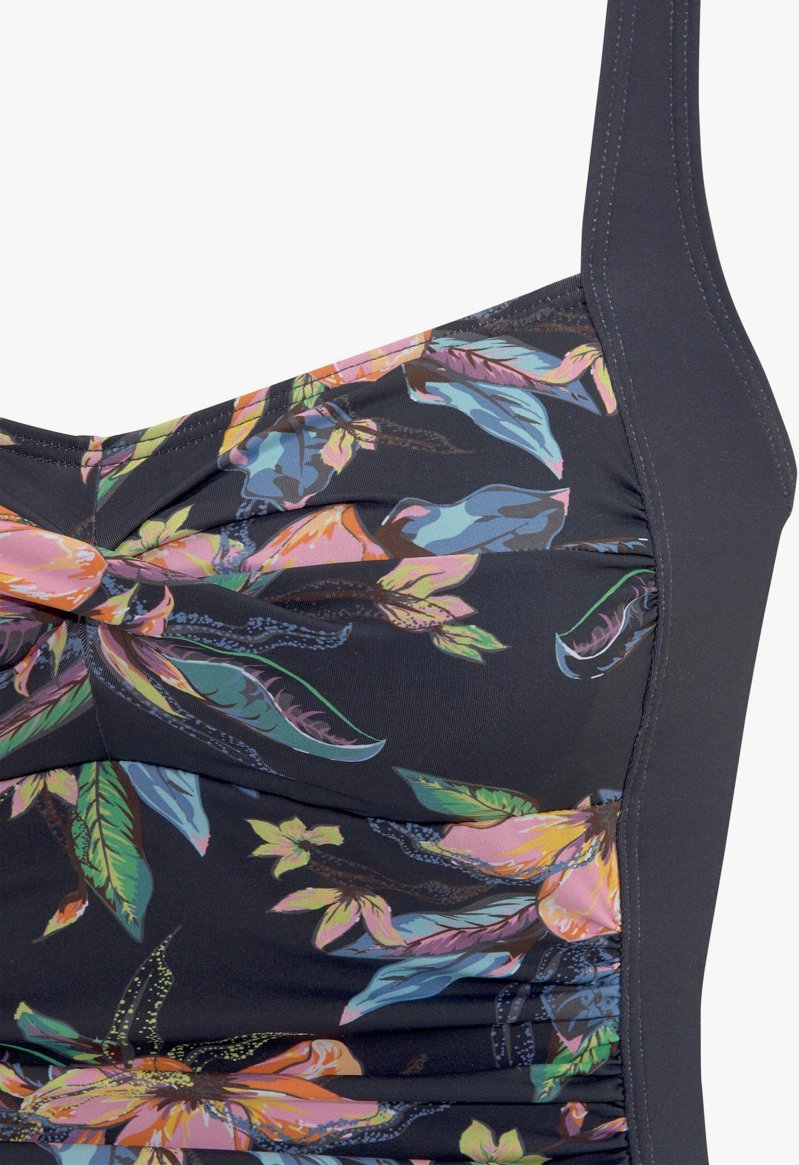 LASCANA Badeanzug - anthrazit-bedruckt