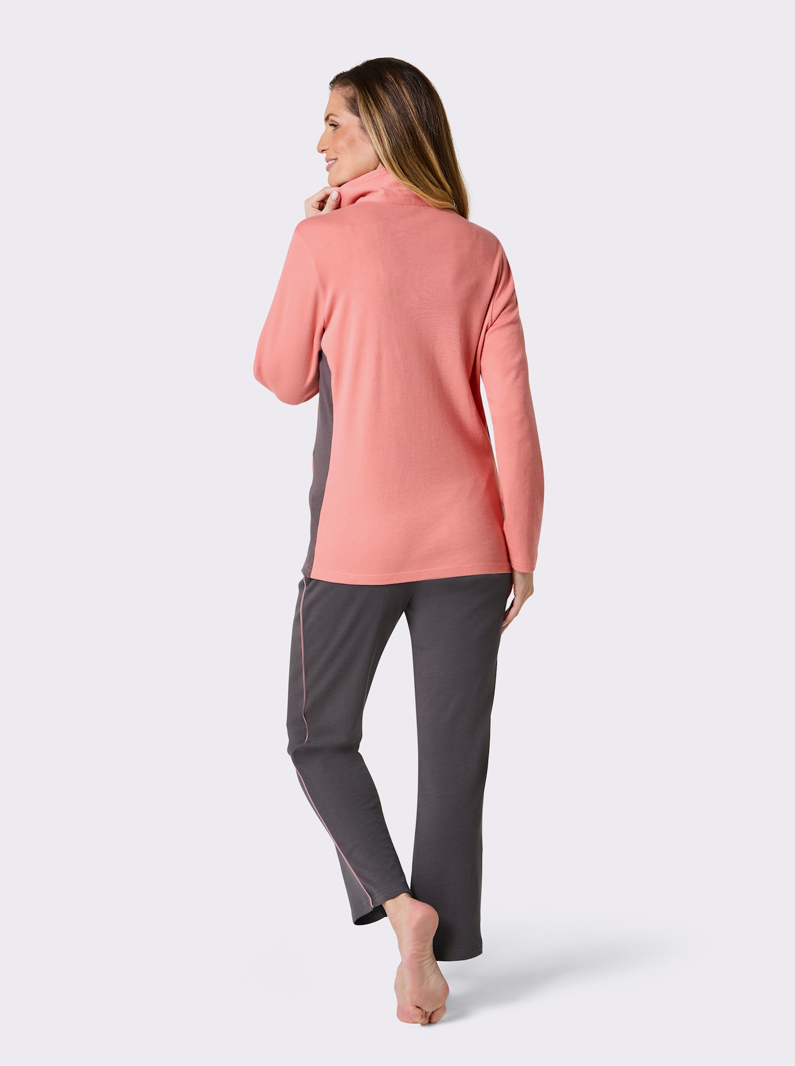 feel good Hausanzug - flamingo-anthrazit