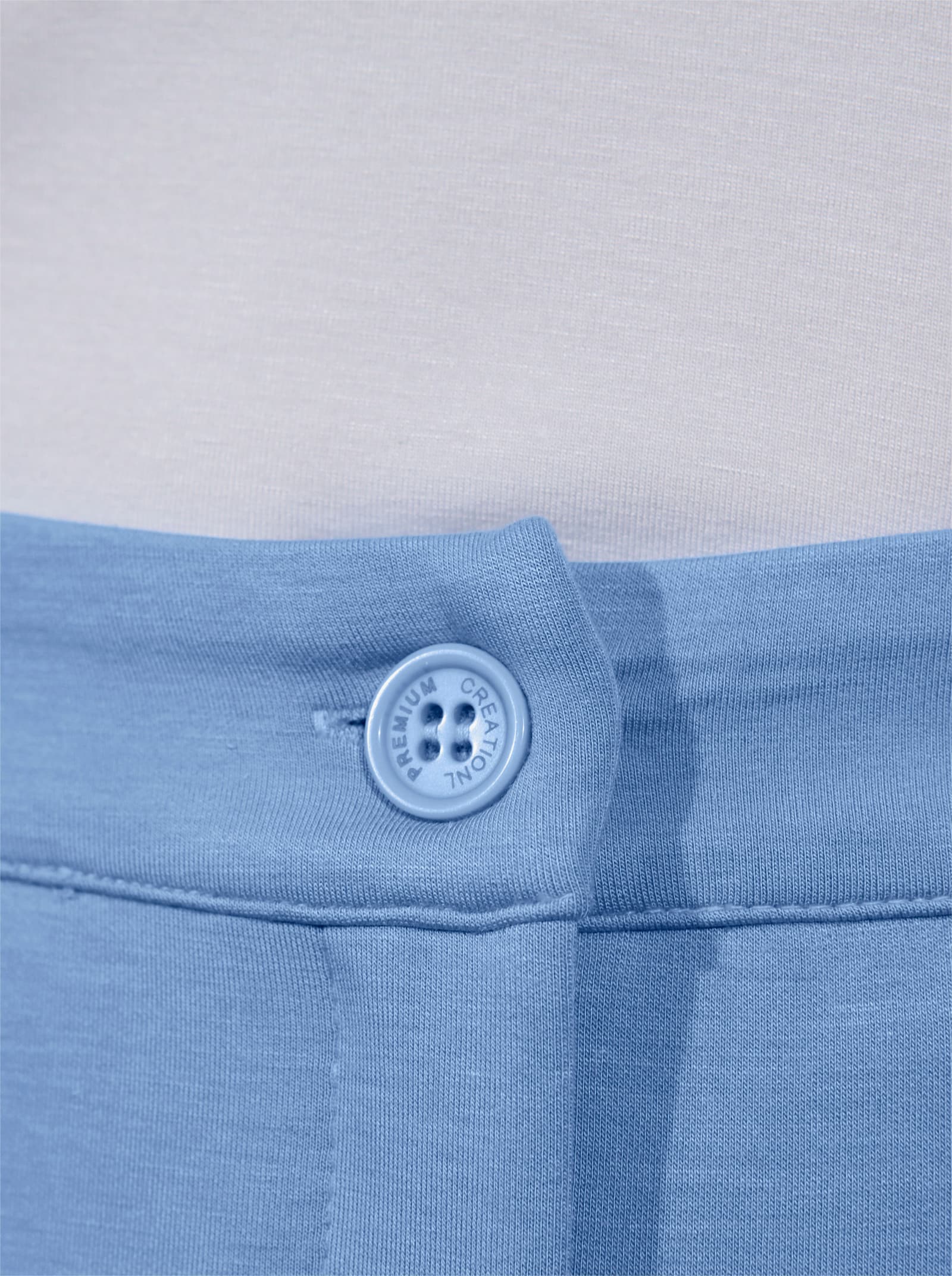 CREATION L PREMIUM Stretch-Hose mit abgesteppter Biese vorne - himmelblau