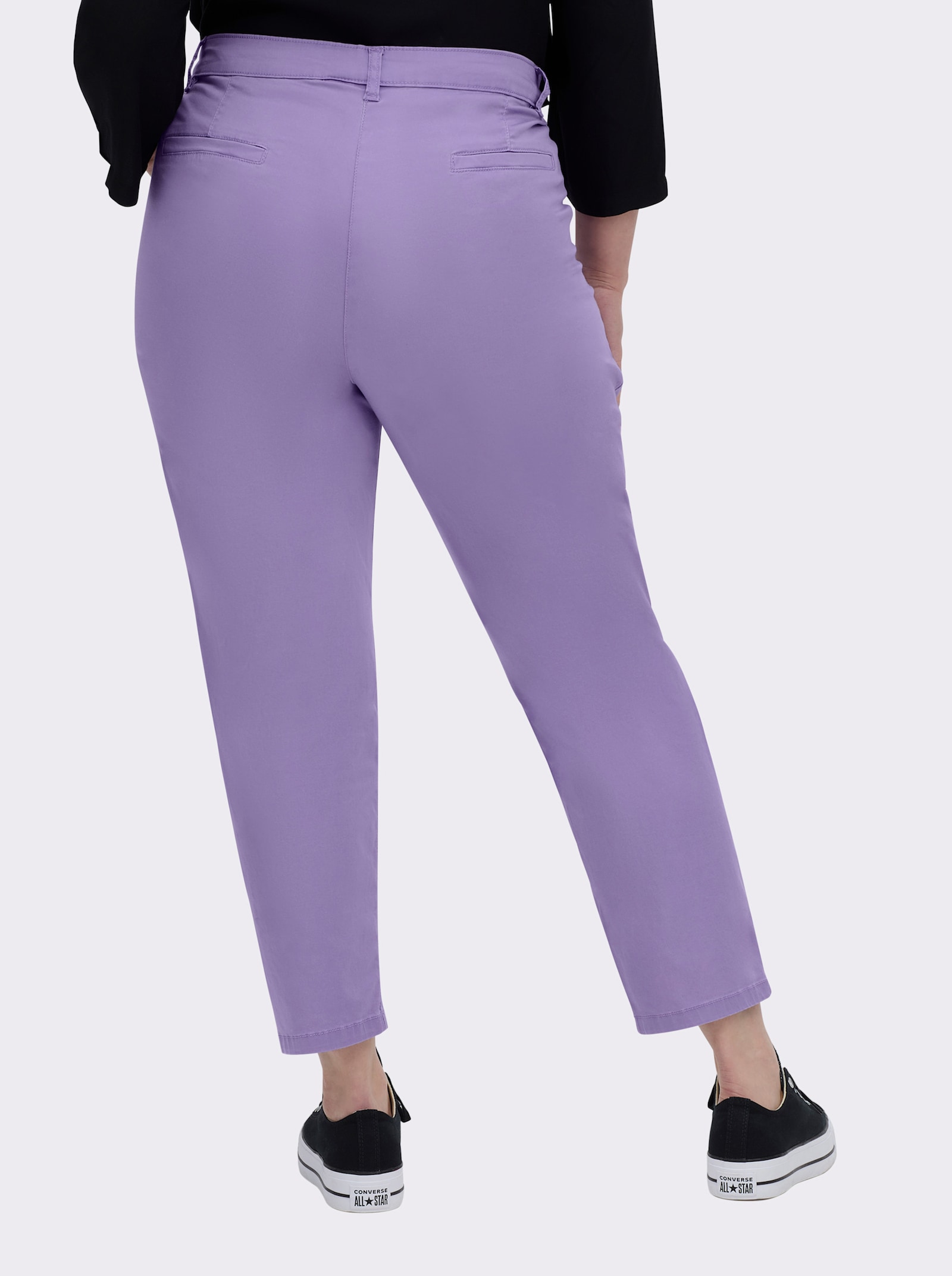 Chinohose in Baumwoll-Stretch-Qualität - lavendel