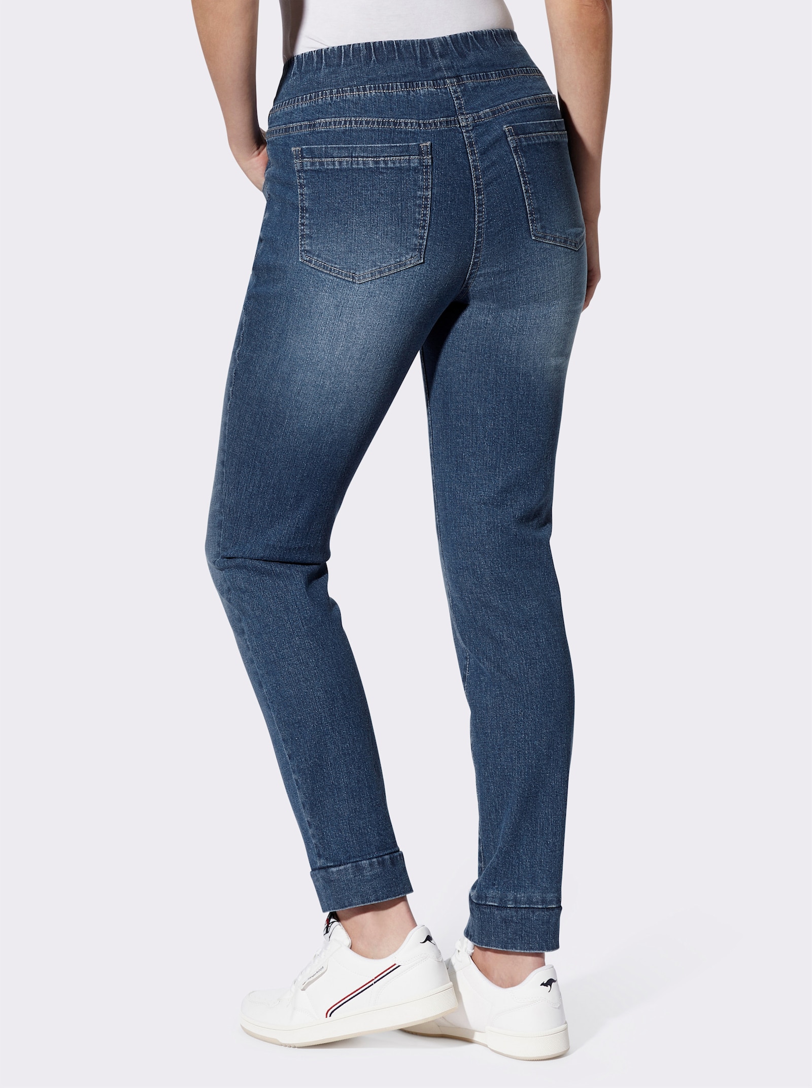 heine Jeans mit Dehnbund - blue-stone-washed