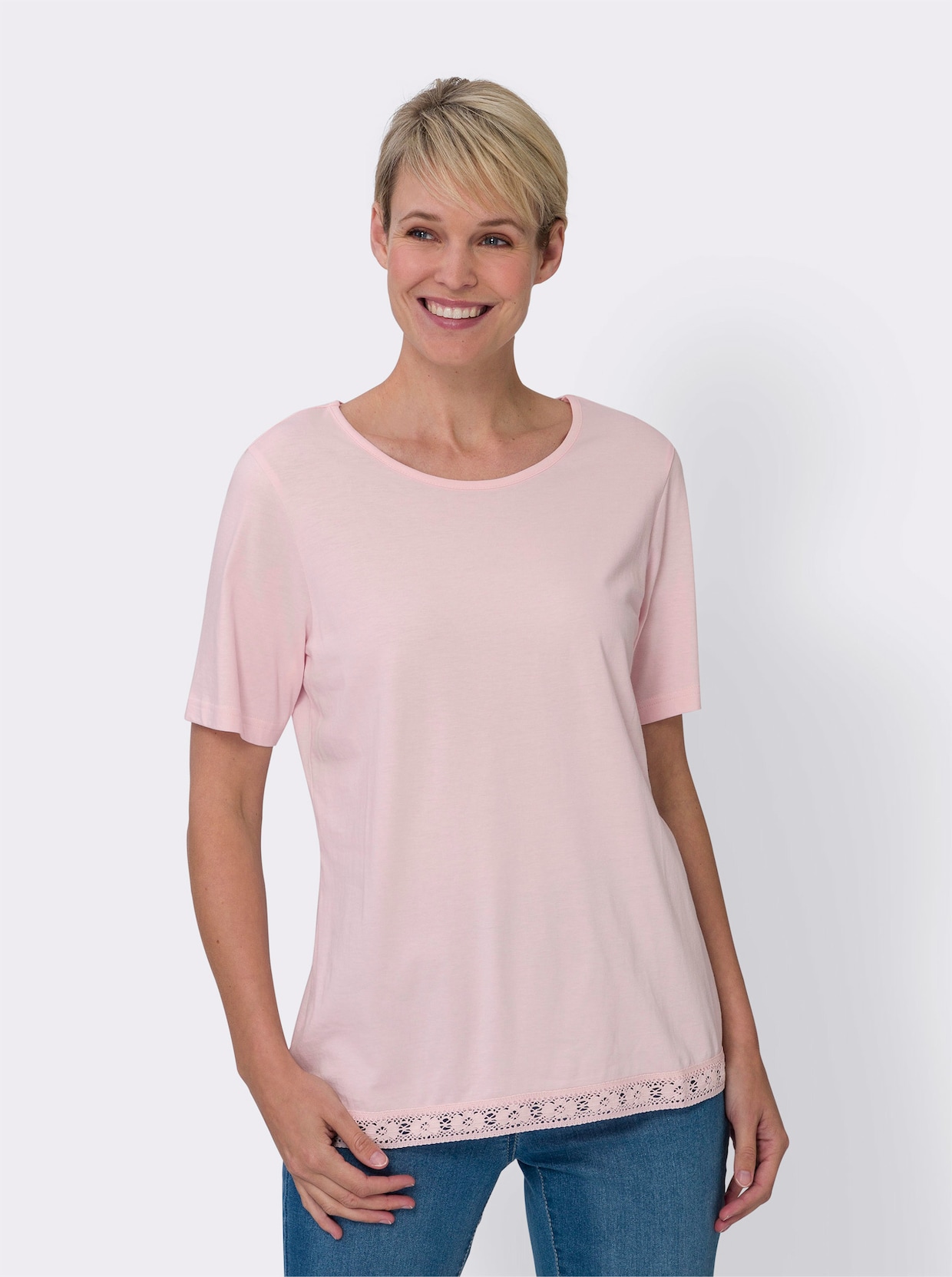 Tričko s krátkým rukávem - světle růžová