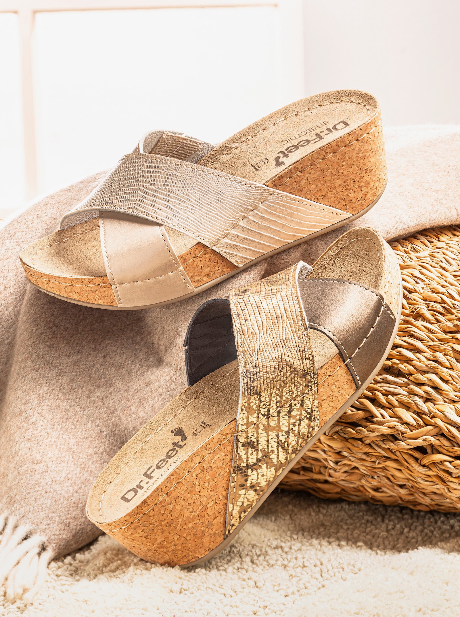 Dr. Feet Slippers - taupe