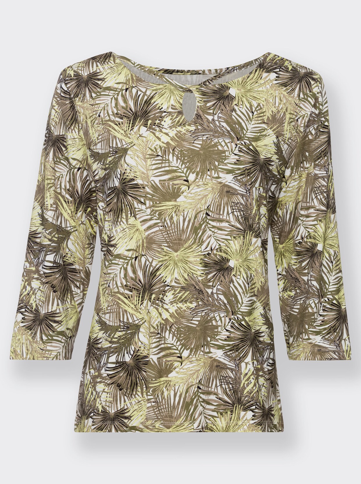 Print-Shirt - schlamm-zitrone-bedruckt