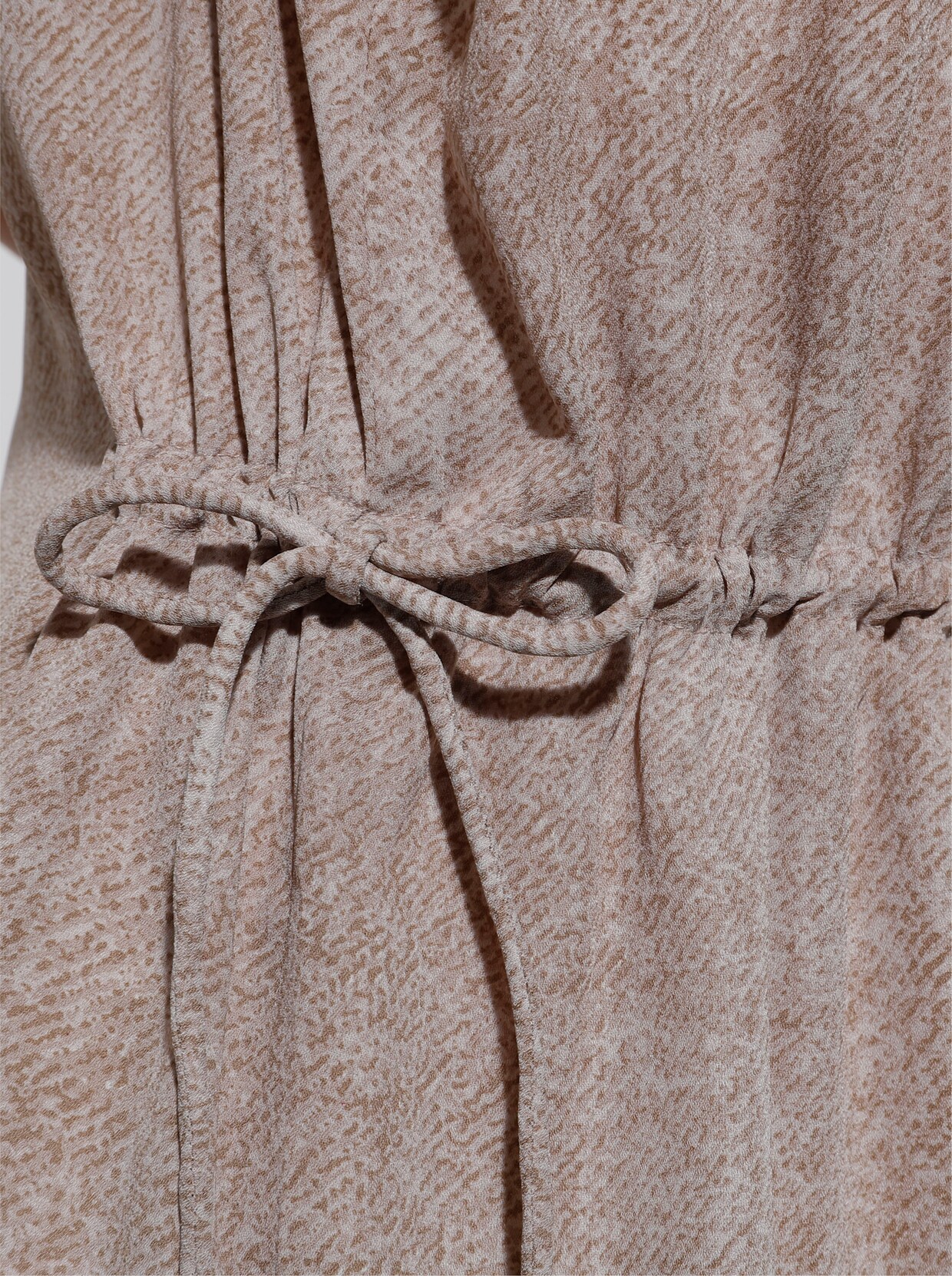 Longbluse - beige-bedruckt