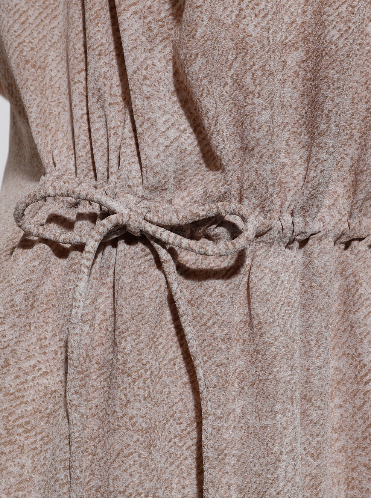 Longbluse - beige-bedruckt