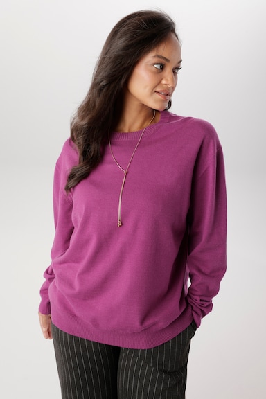 Aniston PLUS Rundhalspullover - fuchsia