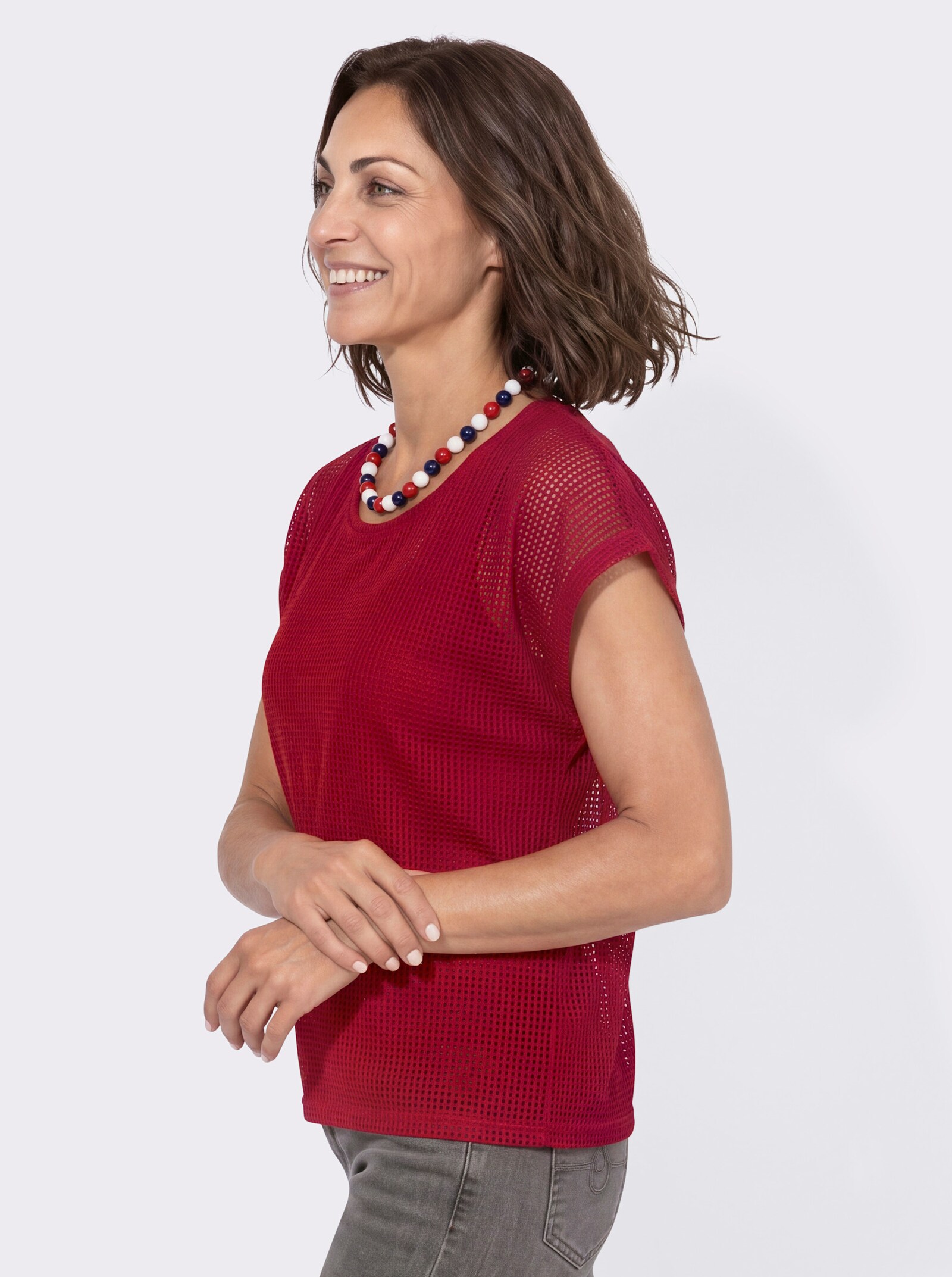 Shirt in 2-in-1-Optik - rot