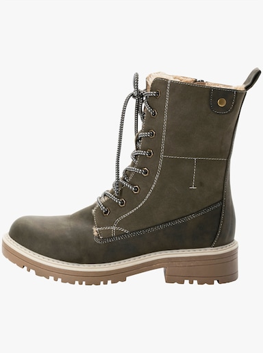 sheego Schnürboots - oliv