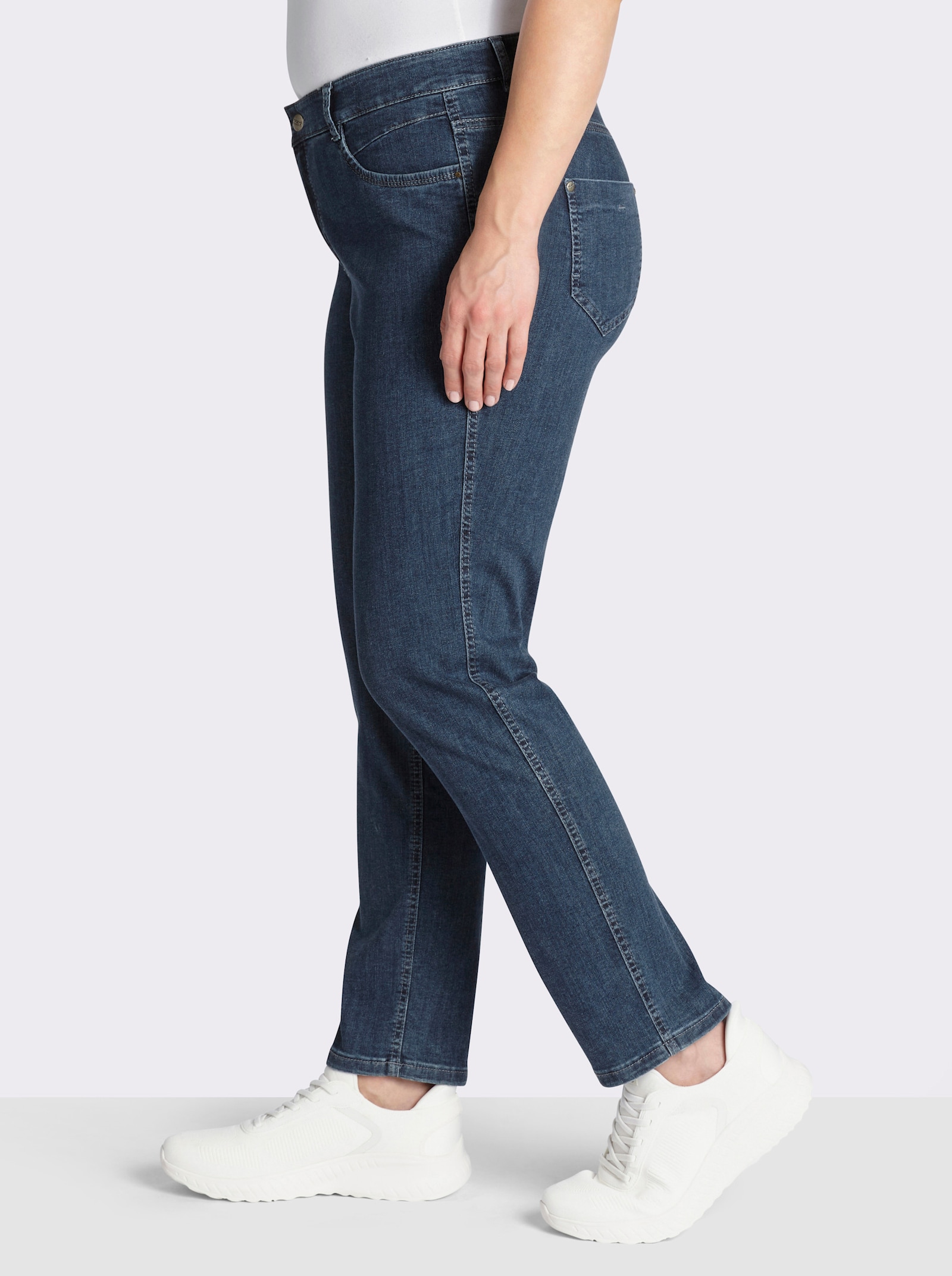 Ascari Stretch-Jeans in Röhren-Form - jeansblau