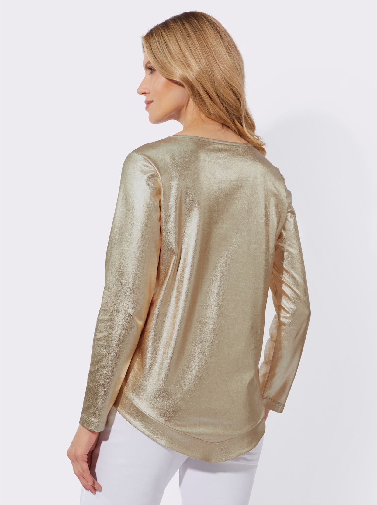 Longshirt - goldfarben