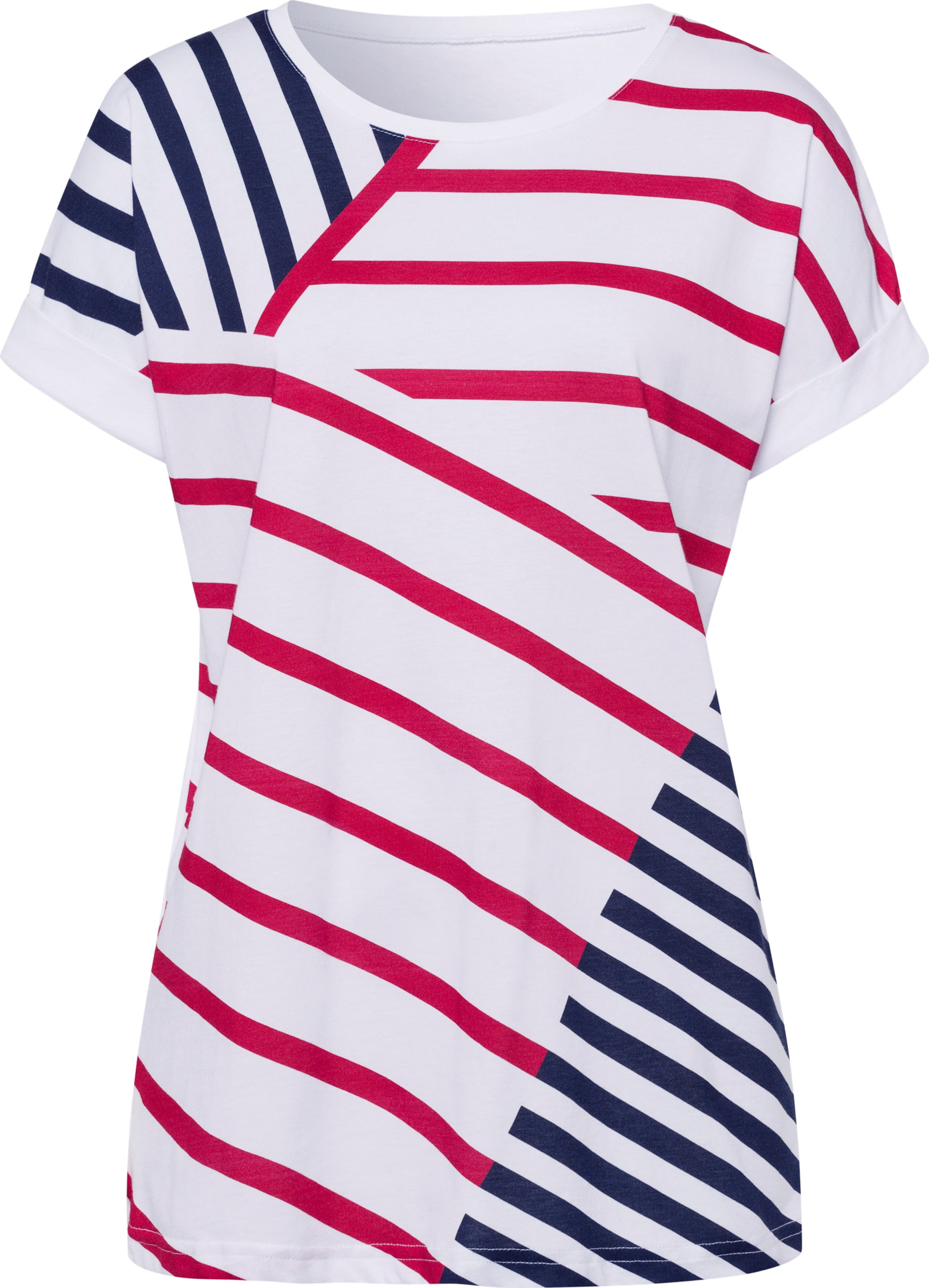 Your Look... for less! Dames Shirt wit gedessineerd Größe