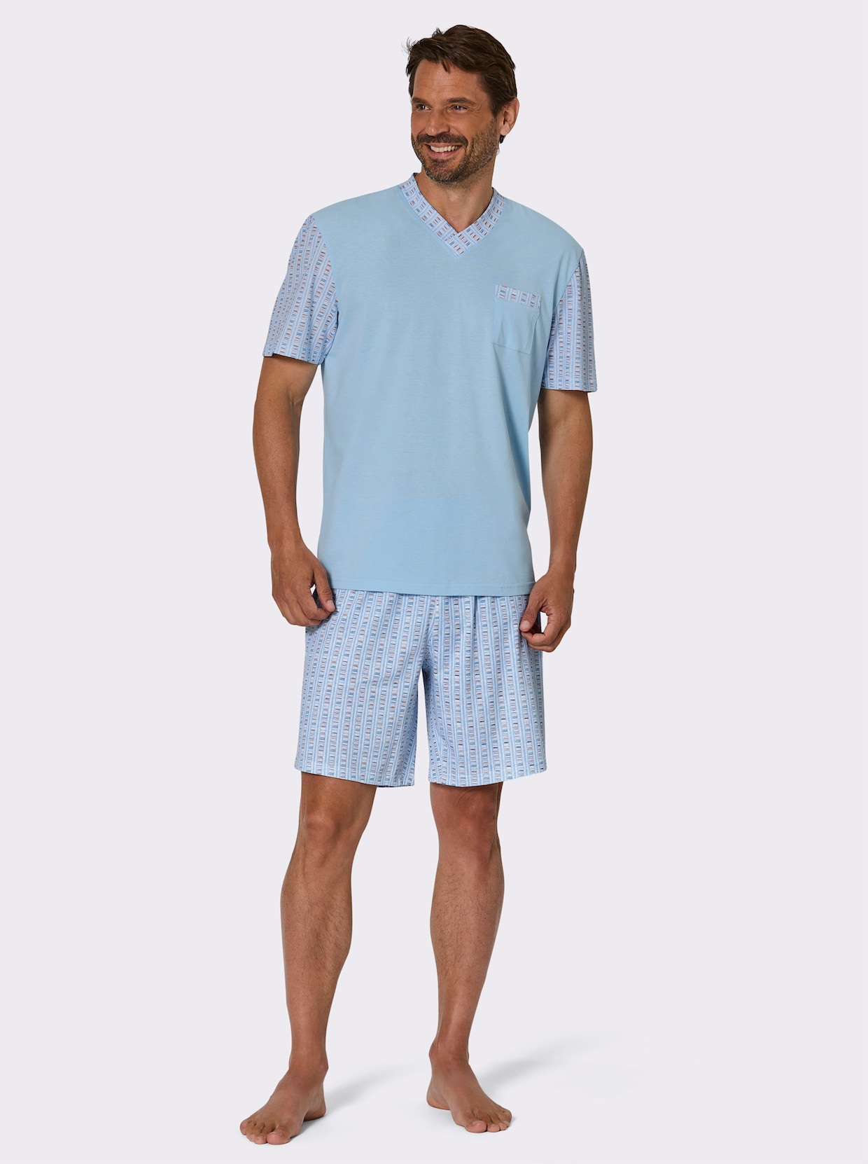 KINGsCLUB Shortys - champagner + eisblau