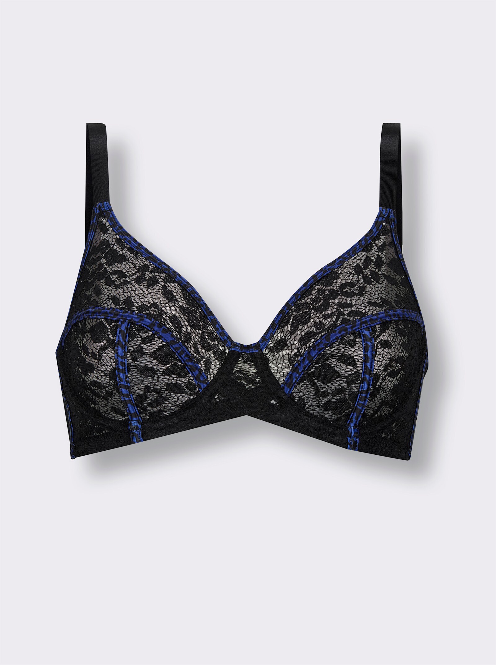 wäschepur Bügel-BH mit Animalprint - royalblau-bedruckt