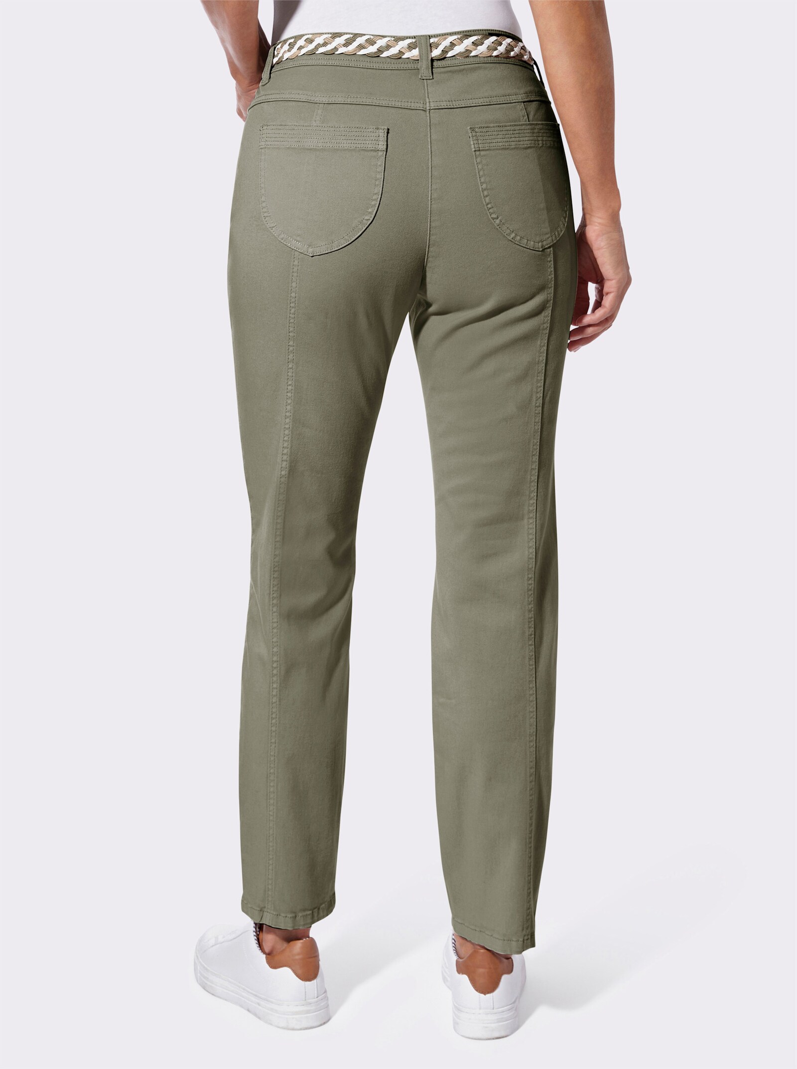 Hose in Baumwoll-Stretch-Qualität - khaki