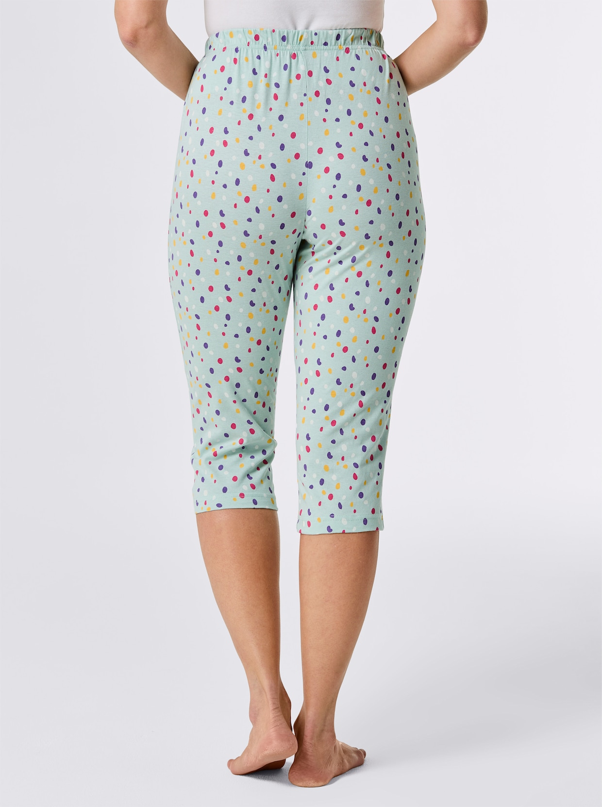 wäschepur Capri-legging - kalkmint bedrukt