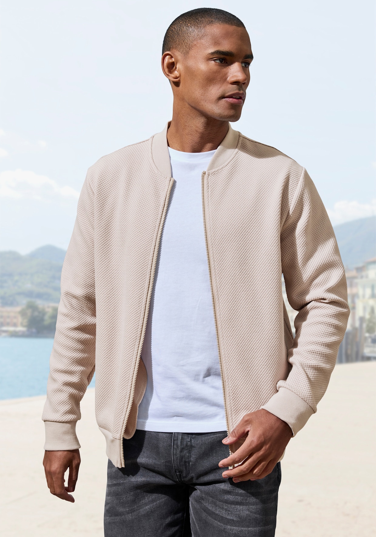 John Devin Sweatjacke - creme