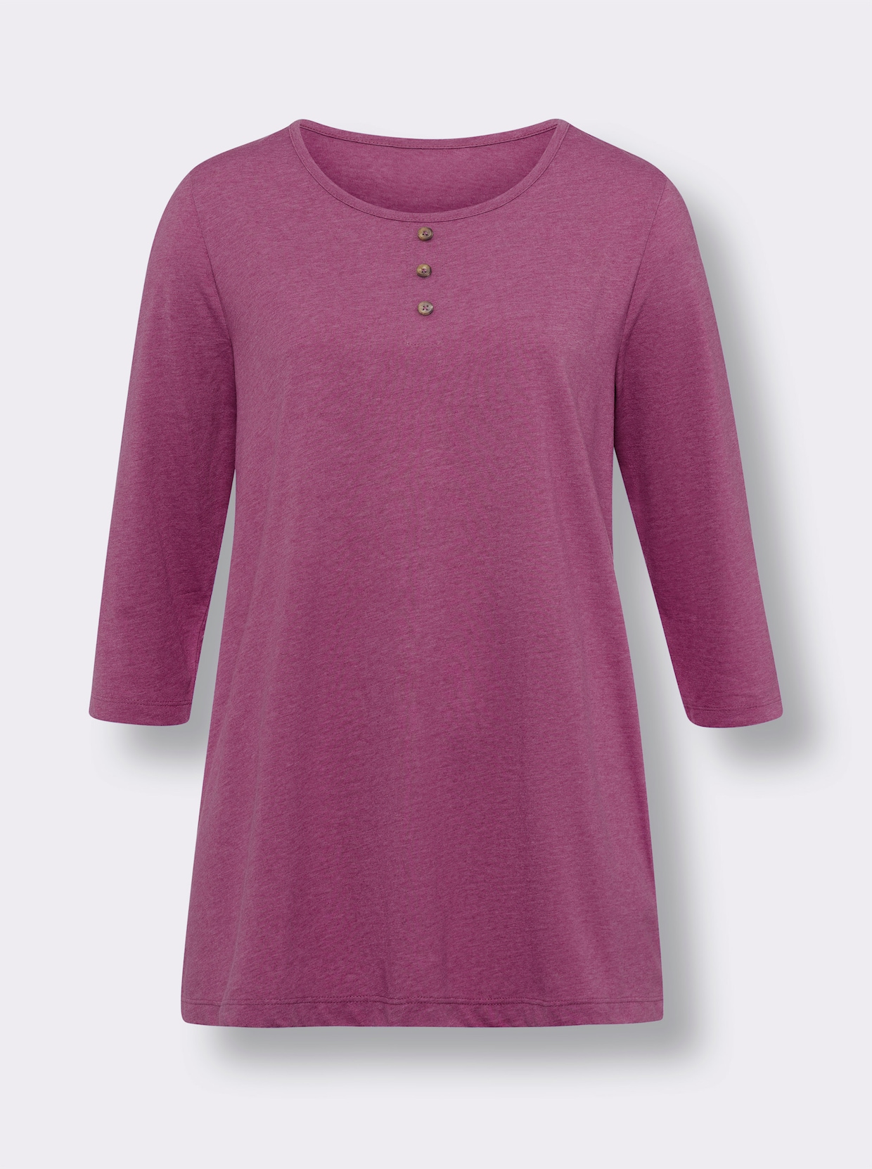 Lang shirt - magenta gemêleerd