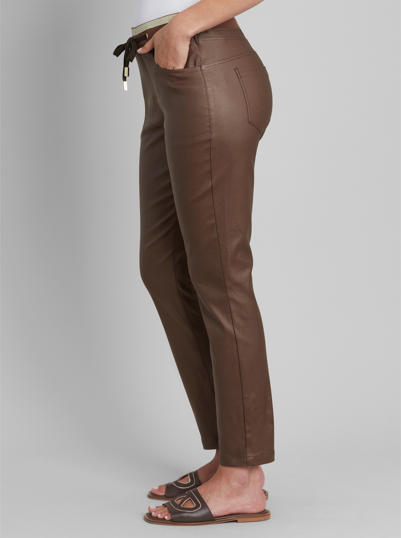 heine Schlupfhose mit Beschichtung - schoko