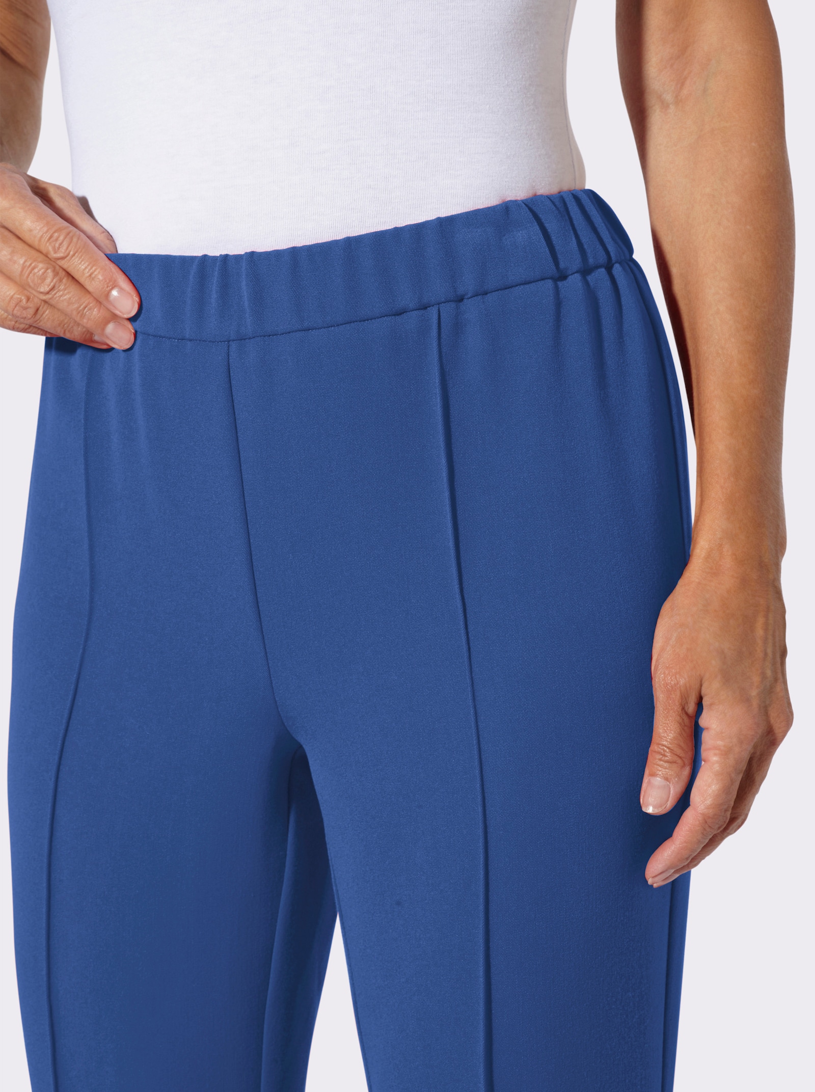 Anzughose mit Dehnbund - royalblau