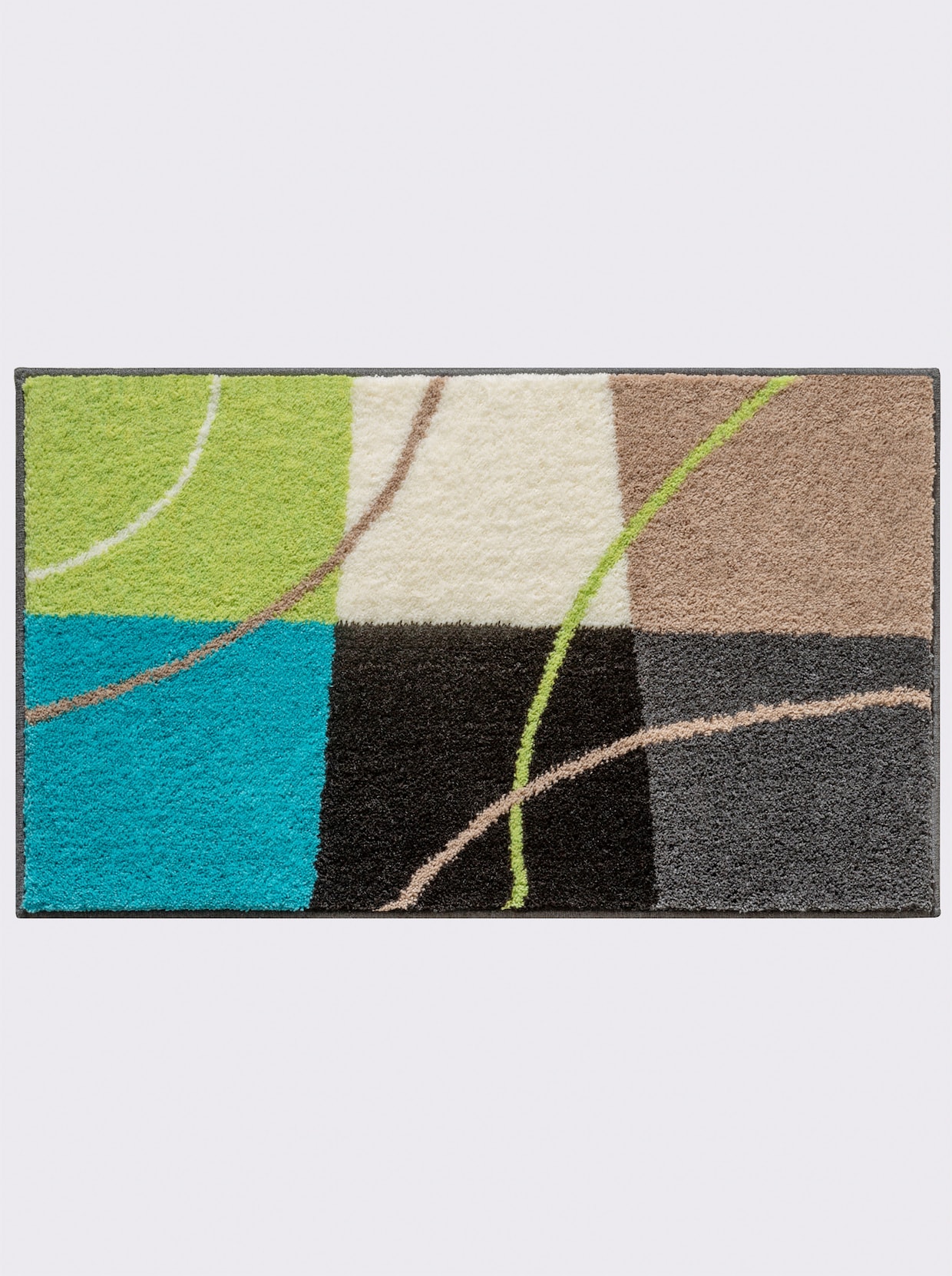 Grund Badmat - turquoise/taupe