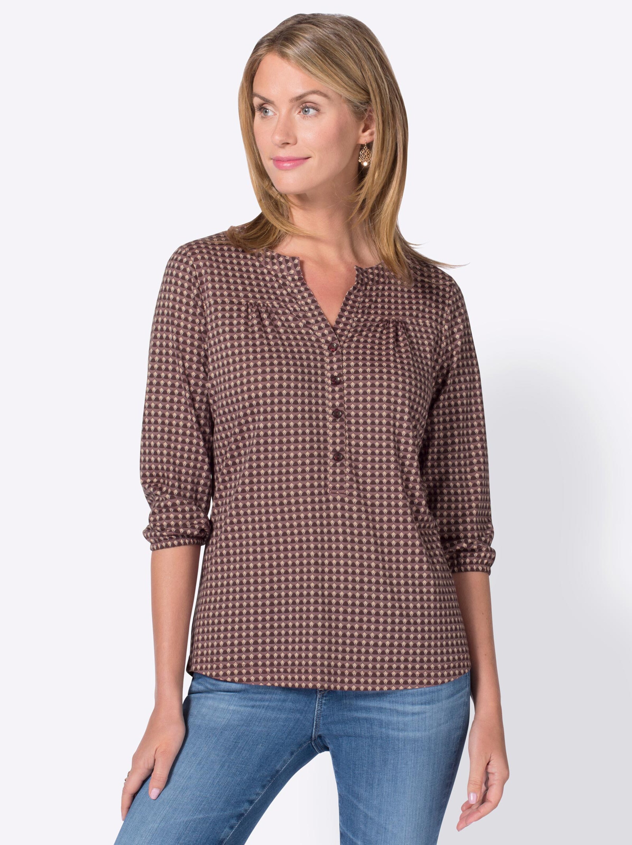 Shirt met ronde hals