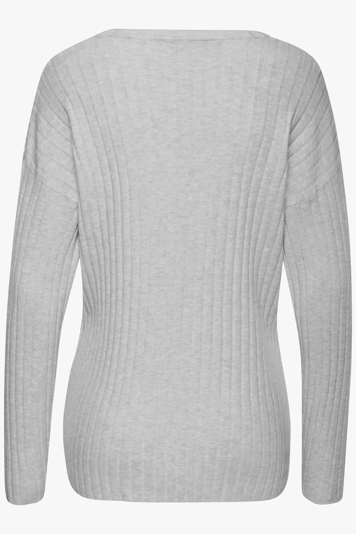 Strickpullover - hellgrau-meliert