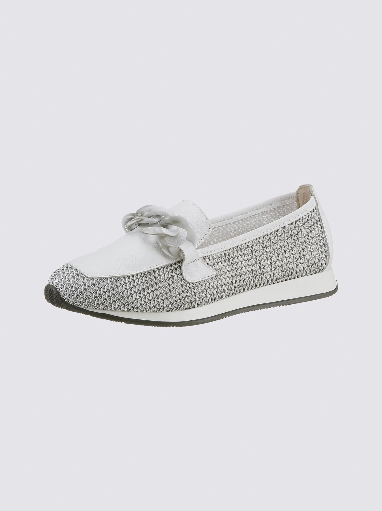 heine Slipper - weiß-grau