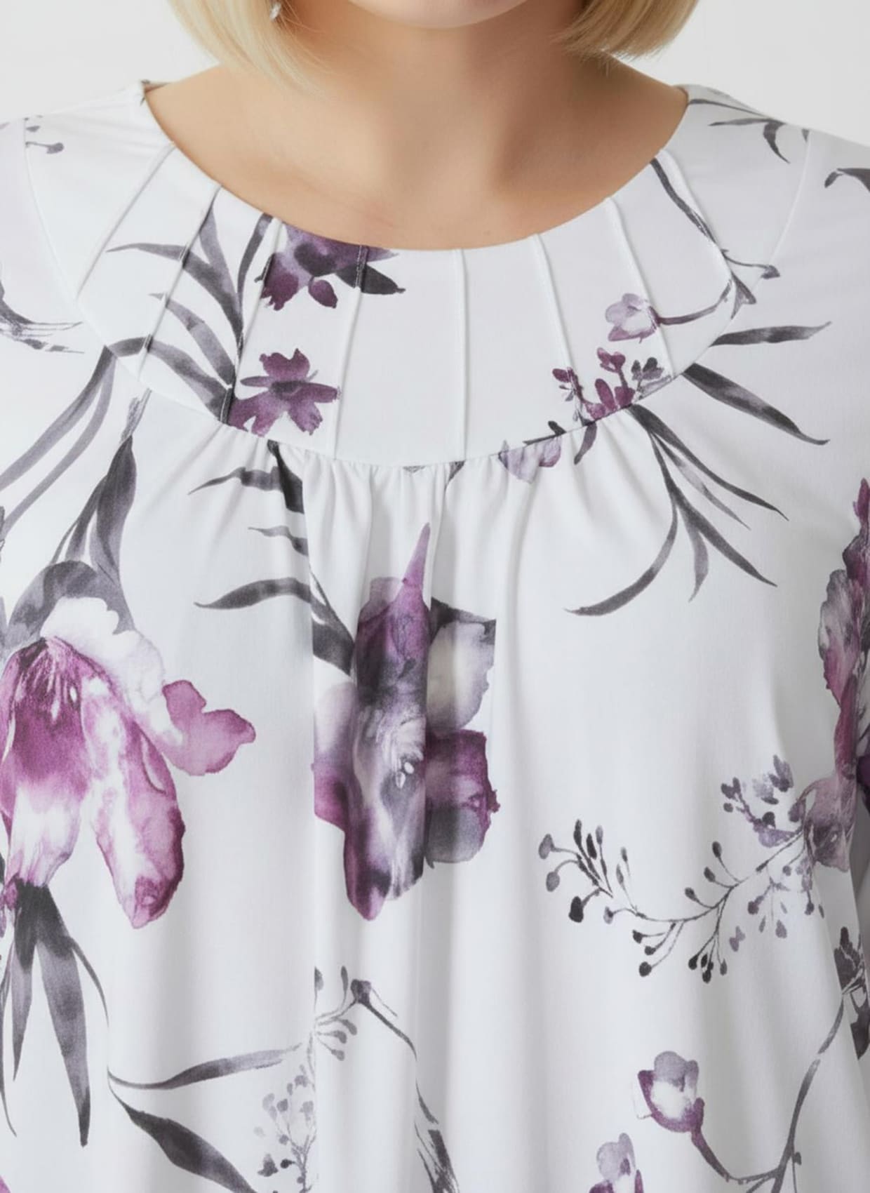 Print-Shirt - weiß-erika-bedruckt