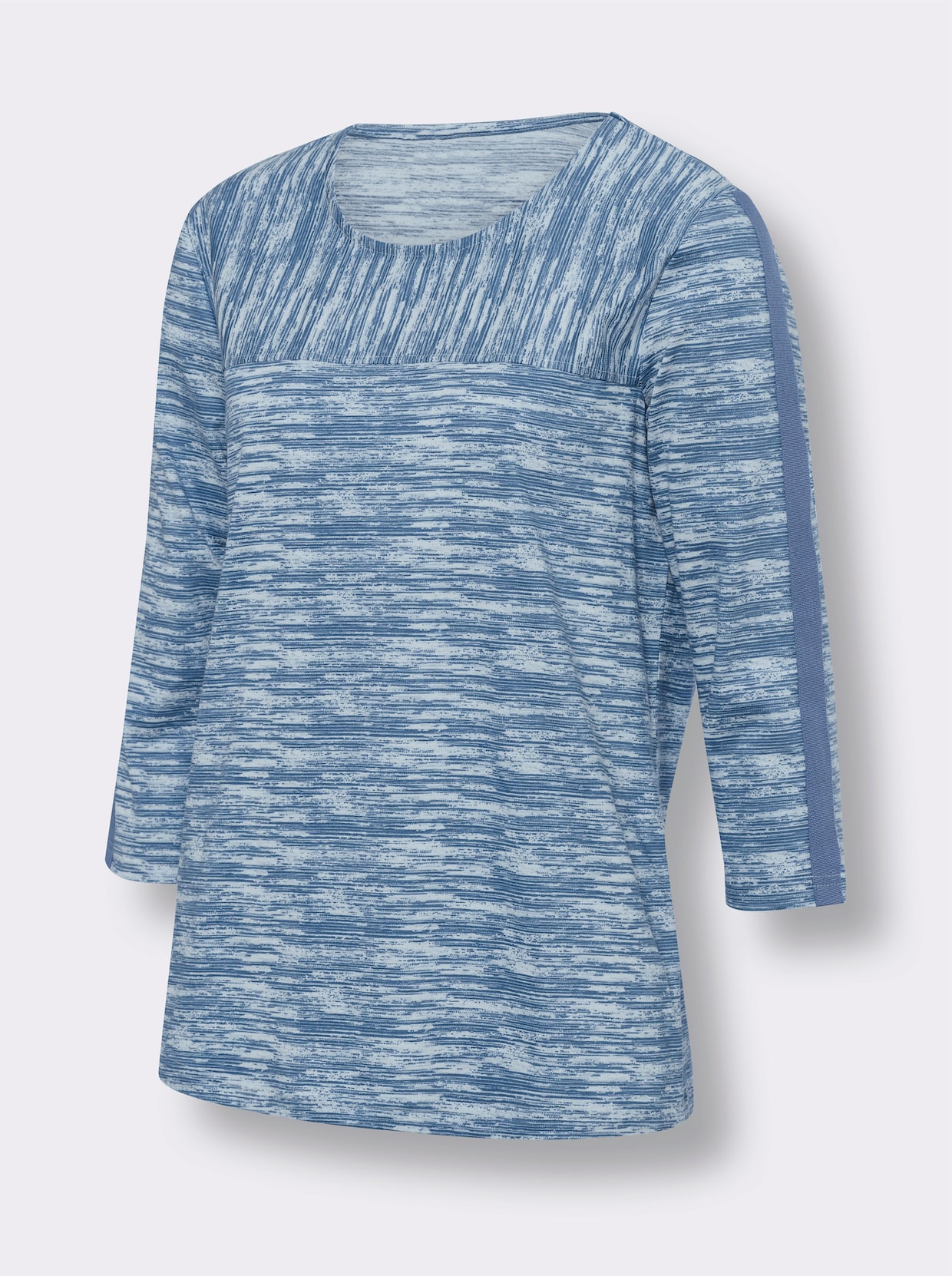 Shirt met 3/4-mouw - lichtblauw/middelblauw bedrukt