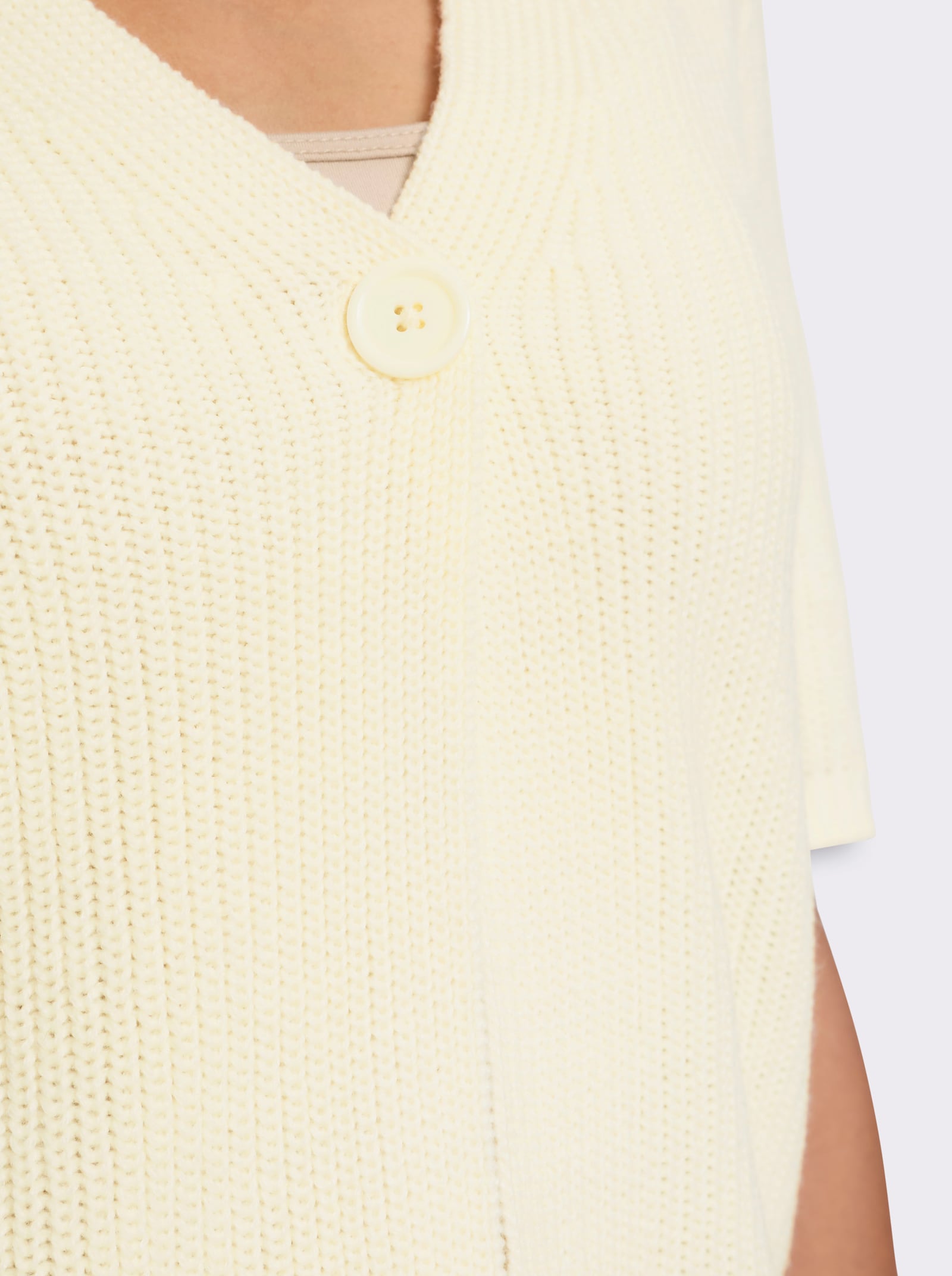 Cardigan met V-hals - ecru