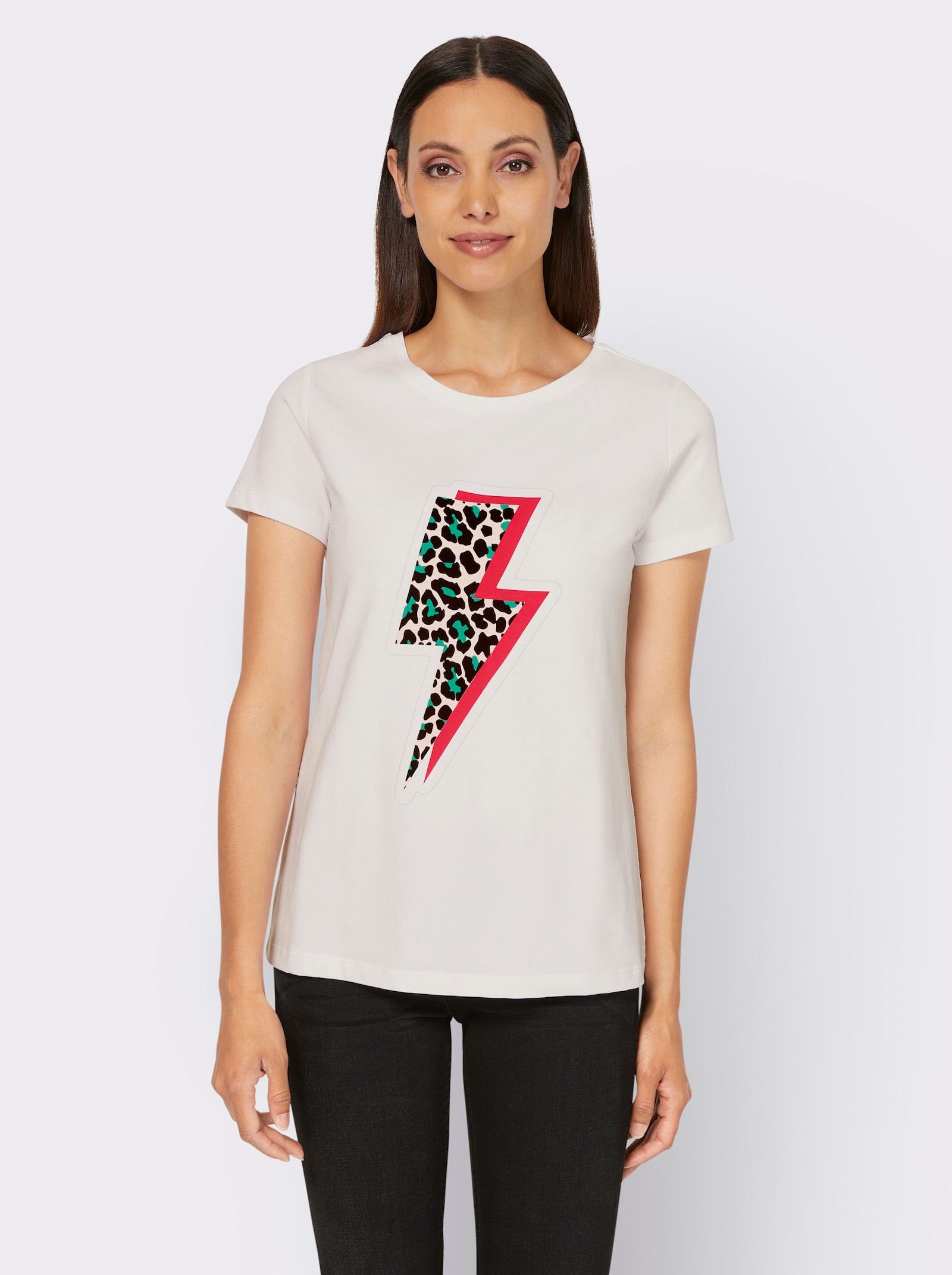 heine Print-Shirt mit Animal-Dessin - weiß