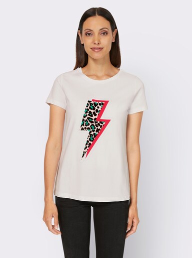 heine Print-Shirt mit Animal-Dessin - weiß