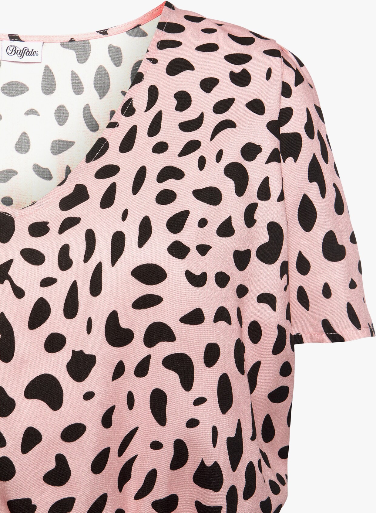 Buffalo Sommerkleid - rose-schwarz-bedruckt