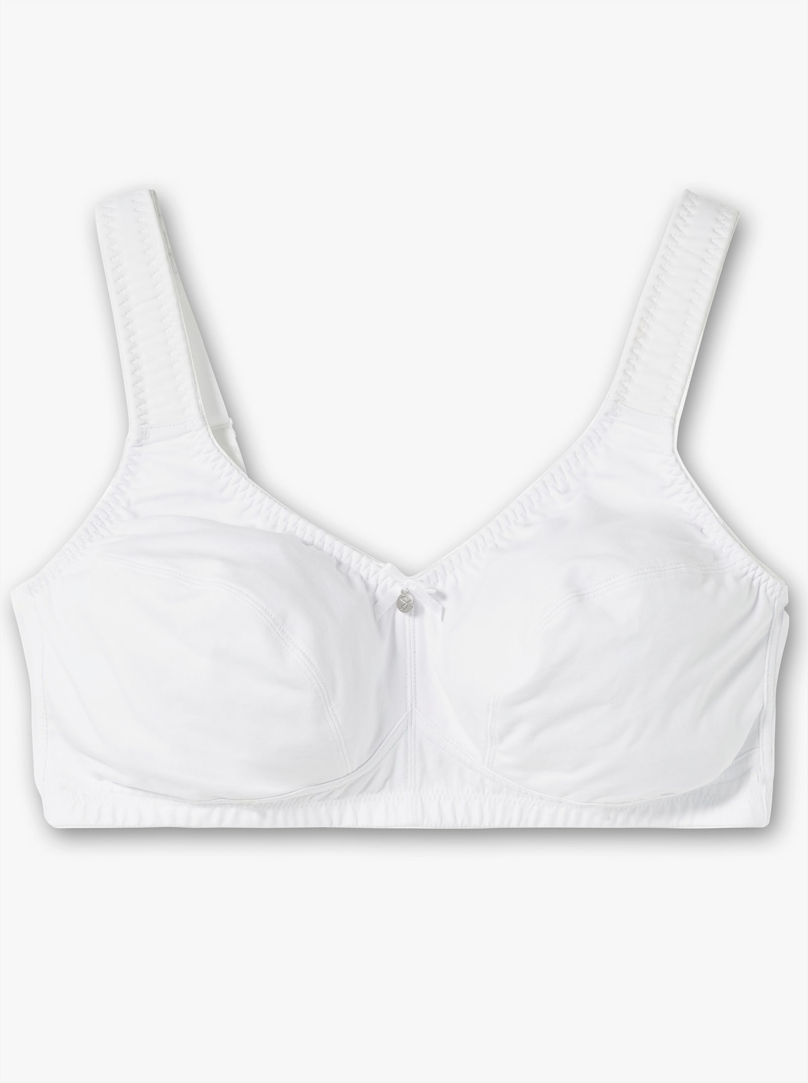 sheego Lot de 2 soutiens-gorge sans armatures - blanc + orchidée