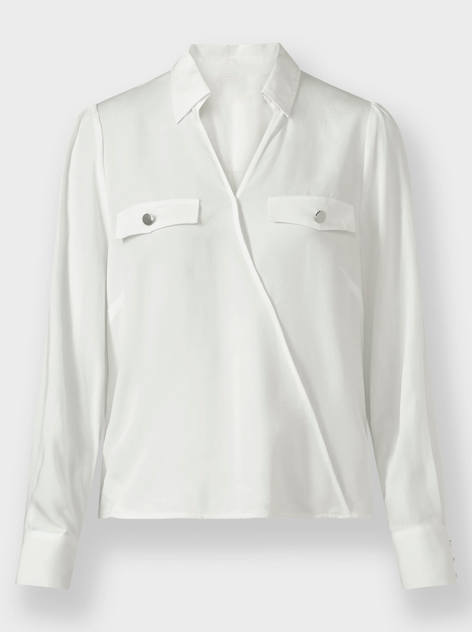 heine Hemdbluse in Wickel-Optik - ecru