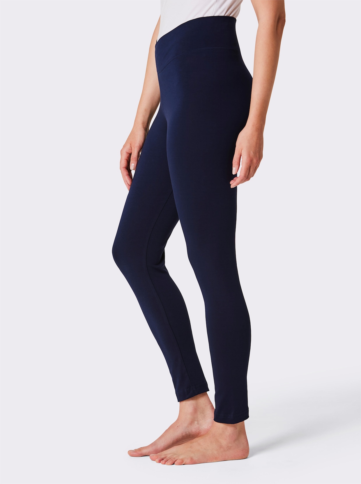 Plantier Legging - marine + antraciet gemêleerd