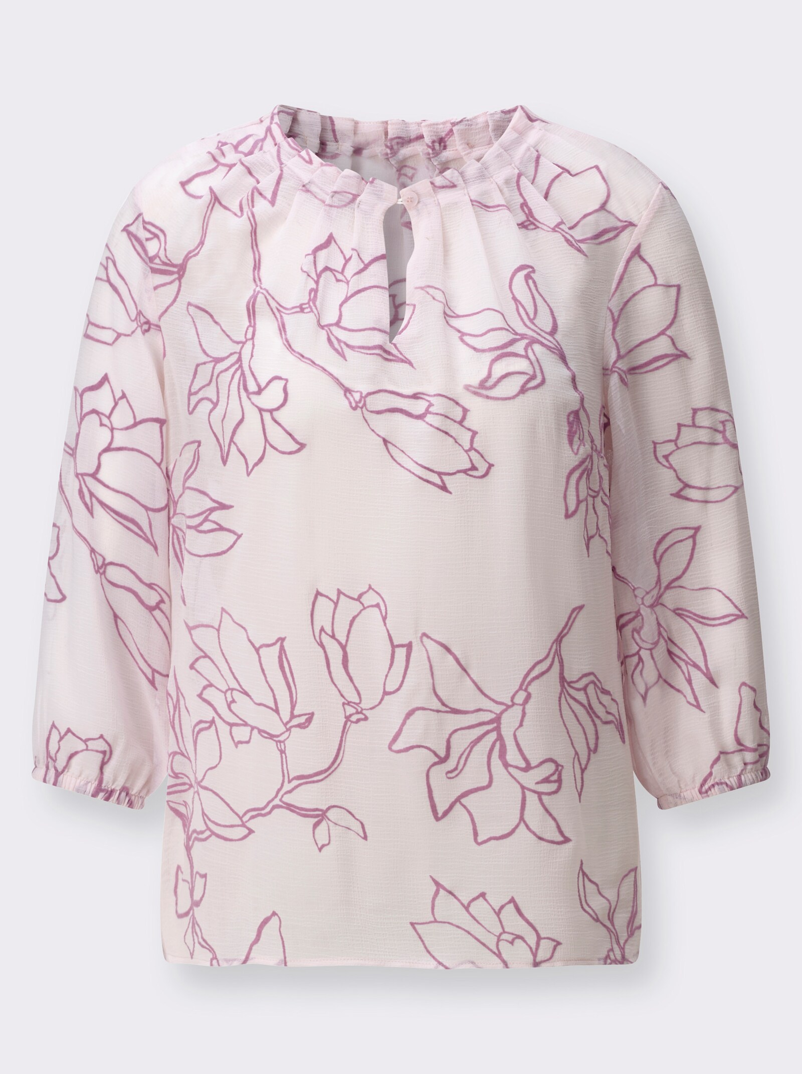  Schlupf-Bluse inklusive passendem Top - rosé-orchidee
