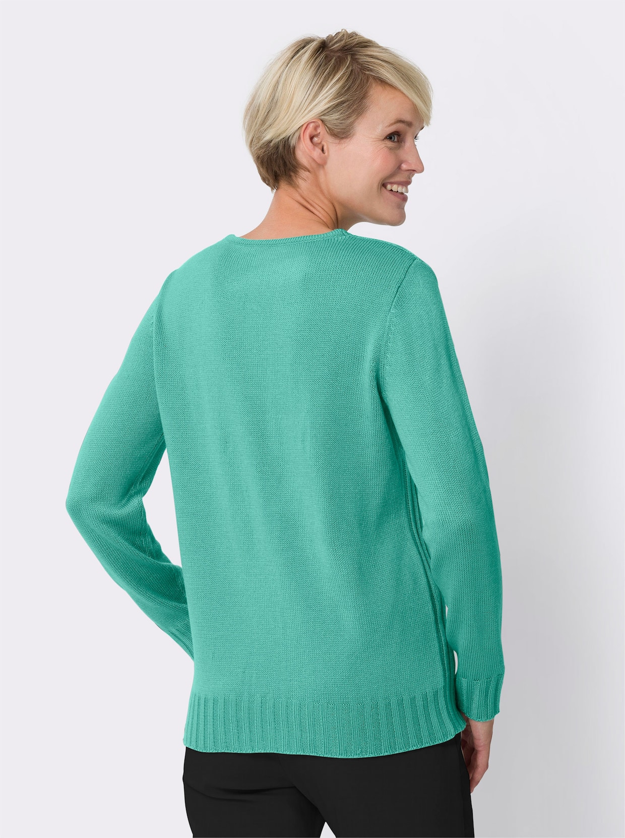 Pullover met lange mouwen - blauwgroen