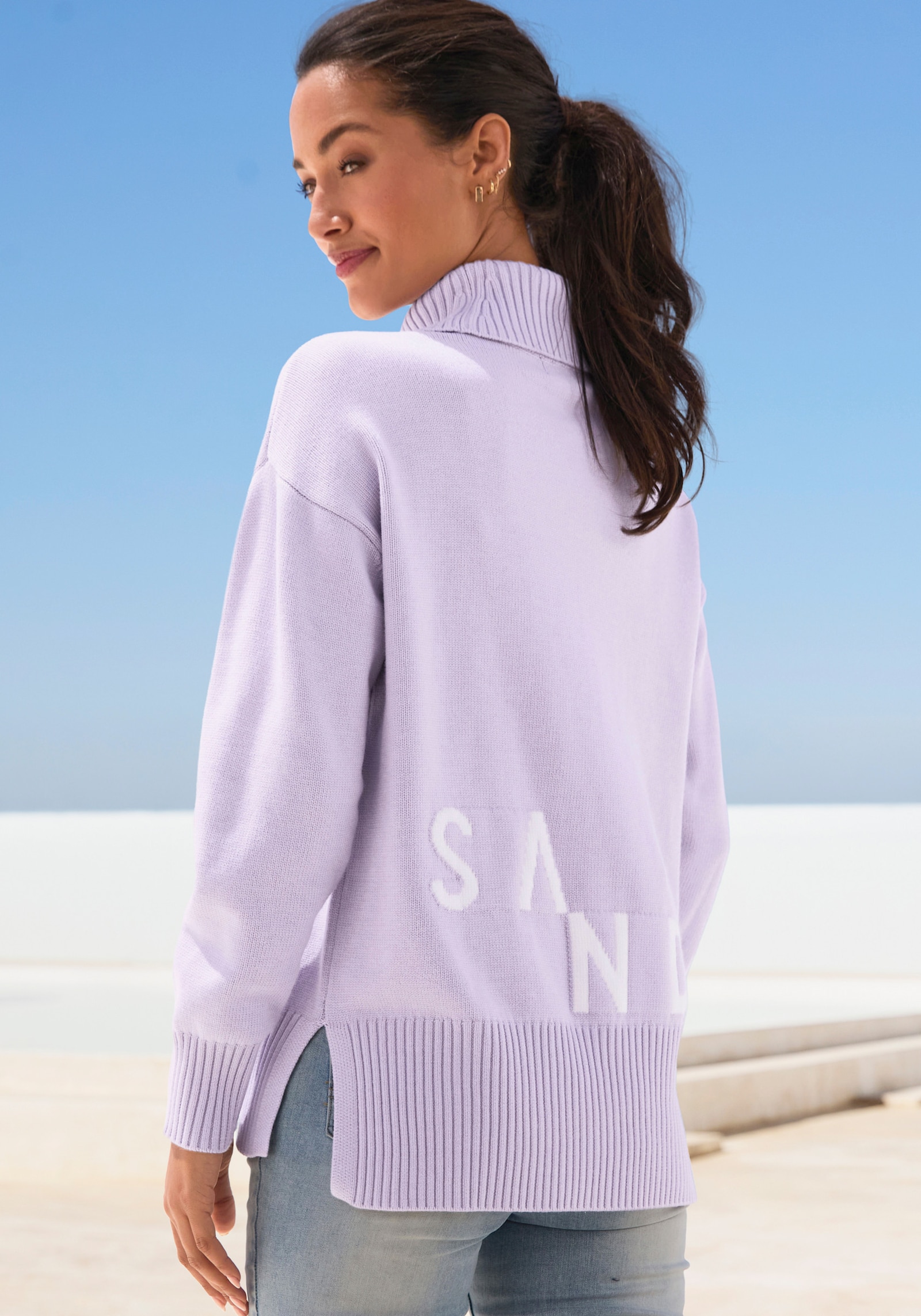 Elbsand Rollkragenpullover - flieder