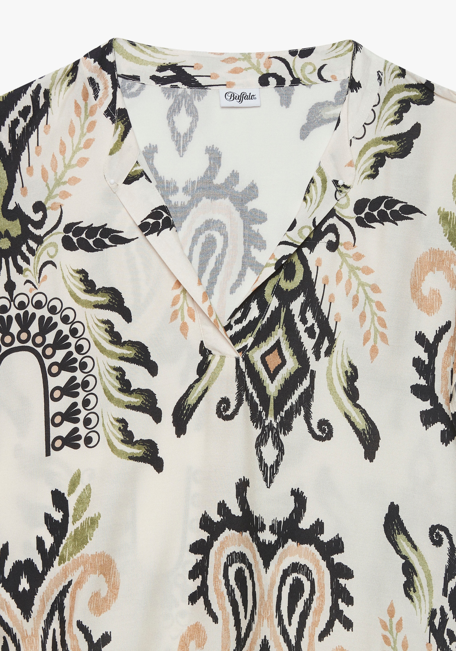 Buffalo Blusenkleid - sand-khaki bedruckt