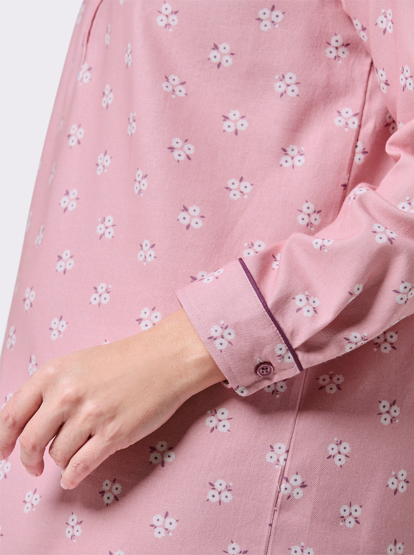 wäschepur Nachthemd im floralen Dessin - rosé-bedruckt